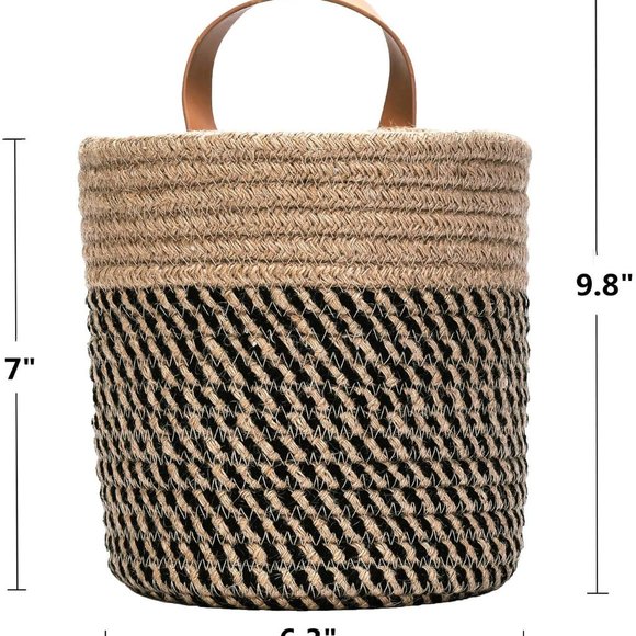 Jute Woven Wall Hanging Storage Baskets - Picture 2 of 6